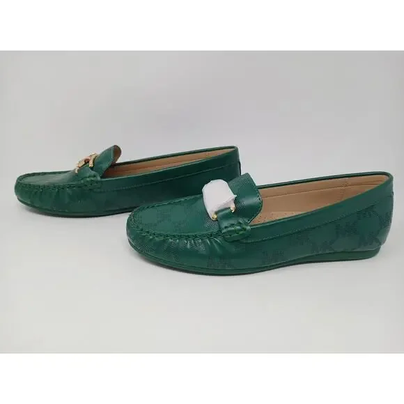 Michael Kors Camila Logo Moccasin Jewel Green Women SZ 7M 49S2CAFR1L New In Box - Picture 6 of 16